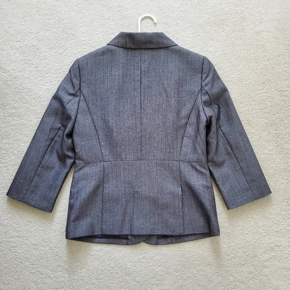The Limited Women’s Gray 3/4 Sleeves Fitted Jacket Blazer szS